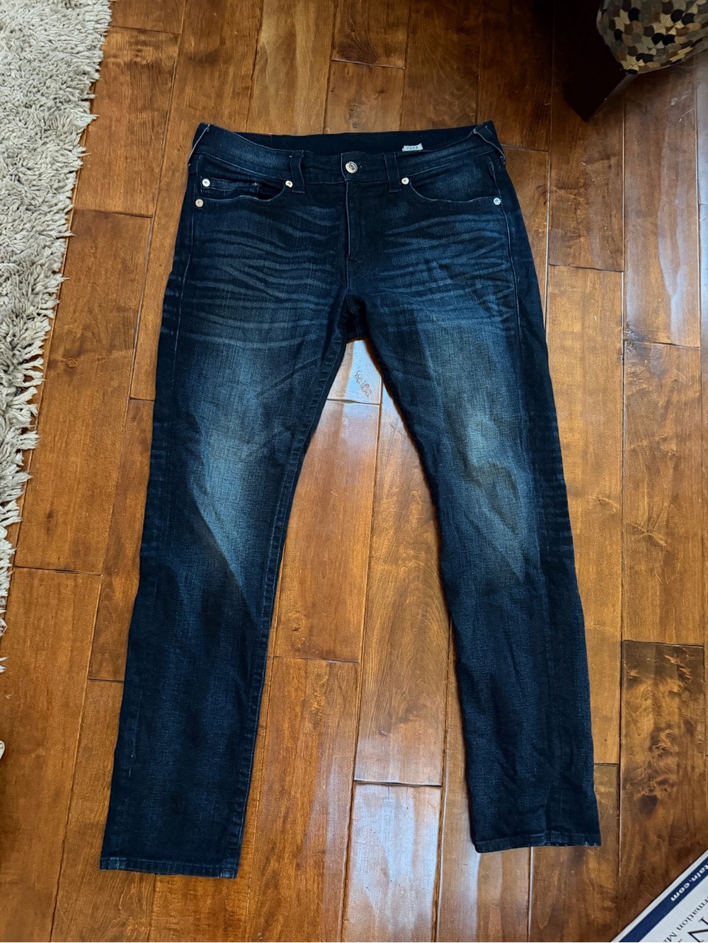 True Religion Men's Slim Straight Dark Indigo Jeans